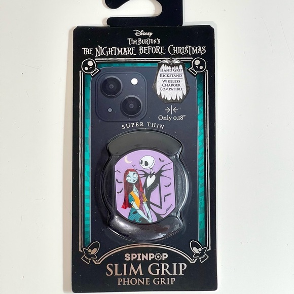 SpinPop~Slim Grip~The Nightmare Before Christmas~Phone Grip~Jack and Sally~NEW - Picture 2 of 7
